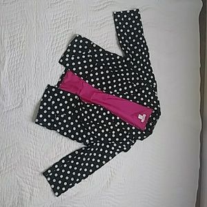 Christopher & Banks Black White Polka Dot Blazer
